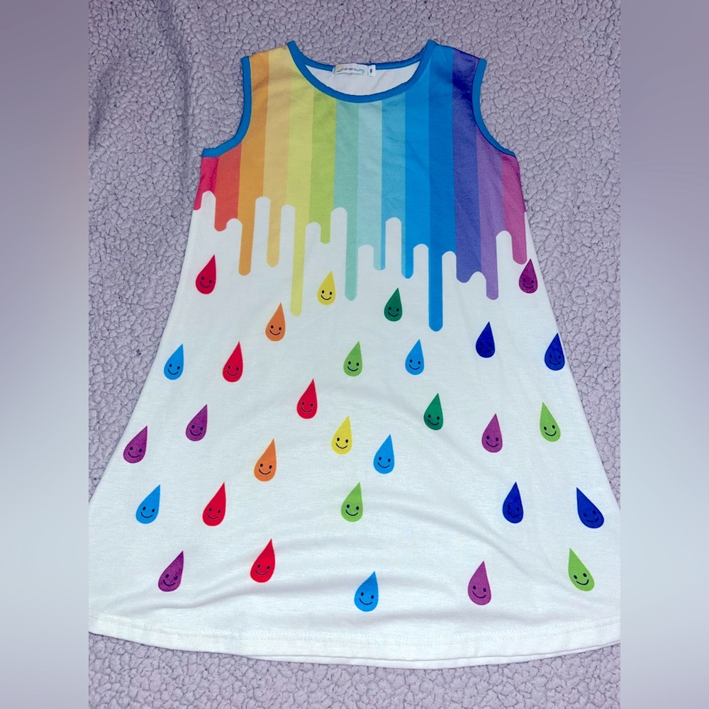 Rainbow Smiley Tear Drop Dress